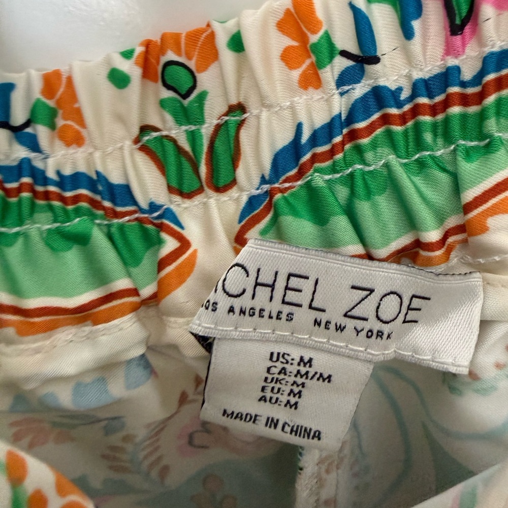 Rachel Zoe Multicolor Paisley Patterned Pants in flowy satin fabric. Worn once. - Picture 2 of 4
